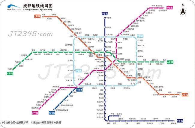 成都地铁线路图