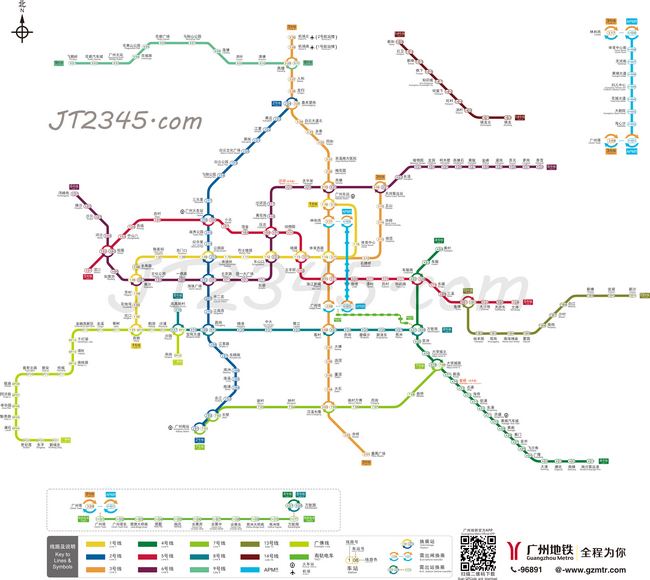 广州地铁线路图