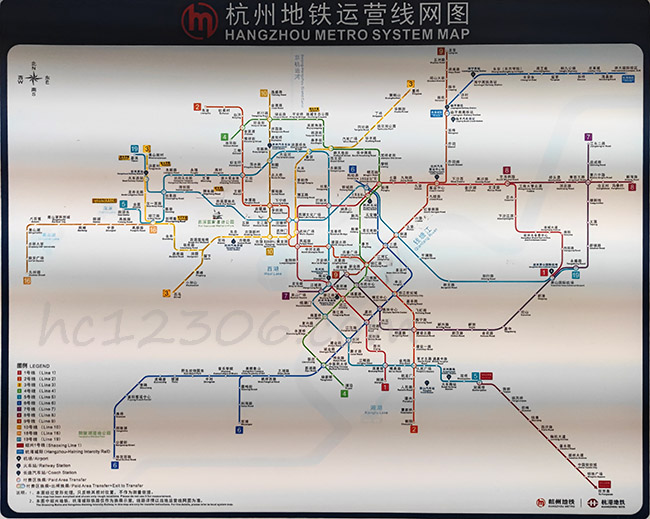 杭州地铁线路图