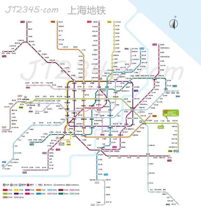 上海地铁线路图